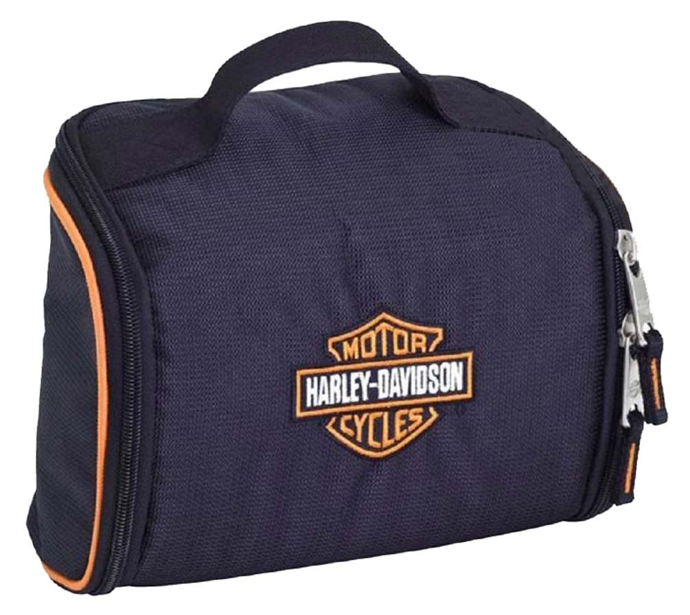 harley davidson toiletry travel bag Harley-Davidson Large Polyester Hanging Kit, Black MHM011/08 Daytona Harley-Davidson an interior mesh pocket Harley-Davidson Bar & Shield Fabric