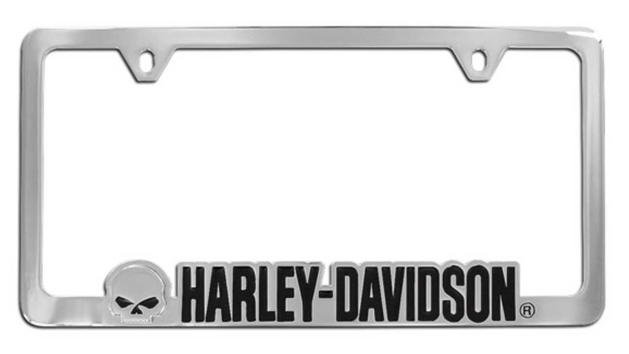 Harley-Davidson® Willie G. Skull License Plate Frame Chrome