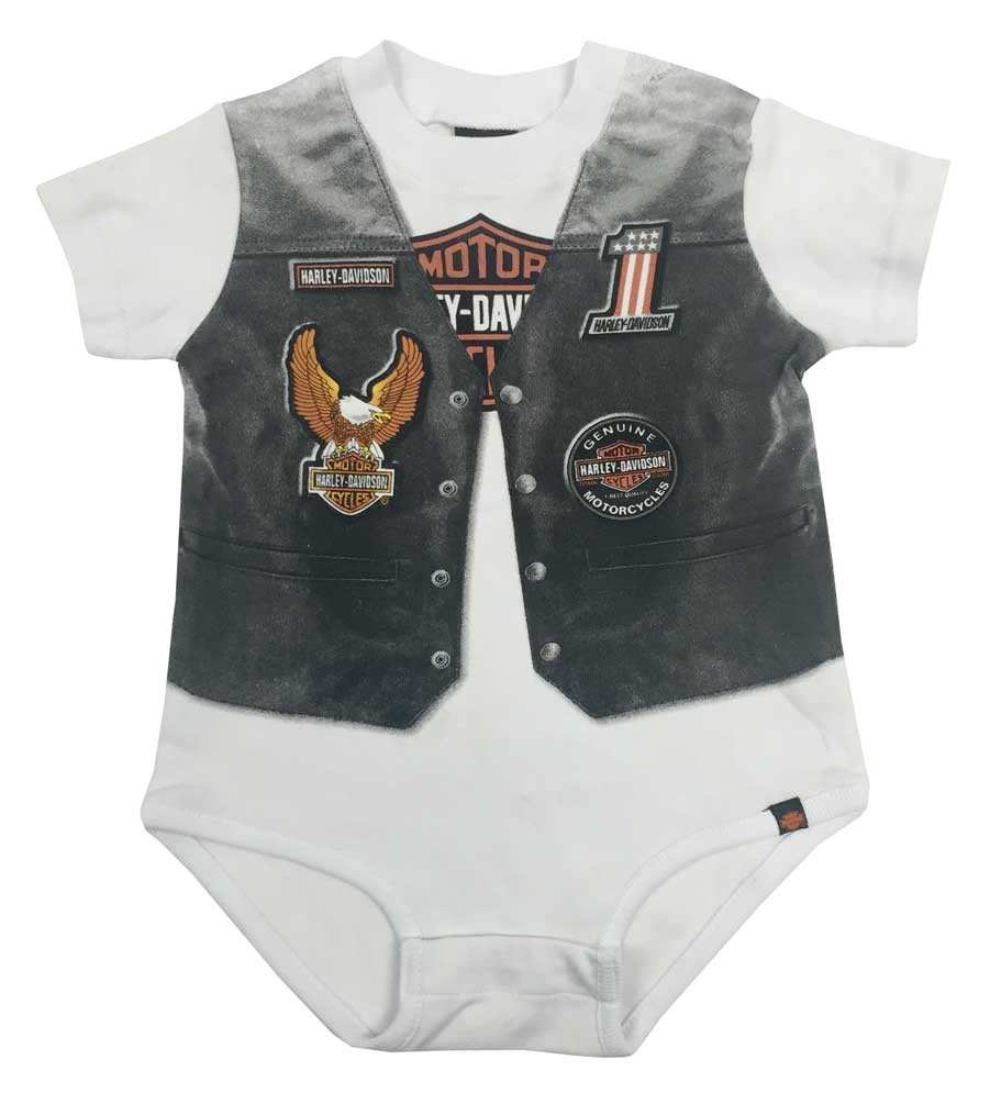 Boy Newborn Outfit Newborn Baby Leather Jacket Harley-Davidson