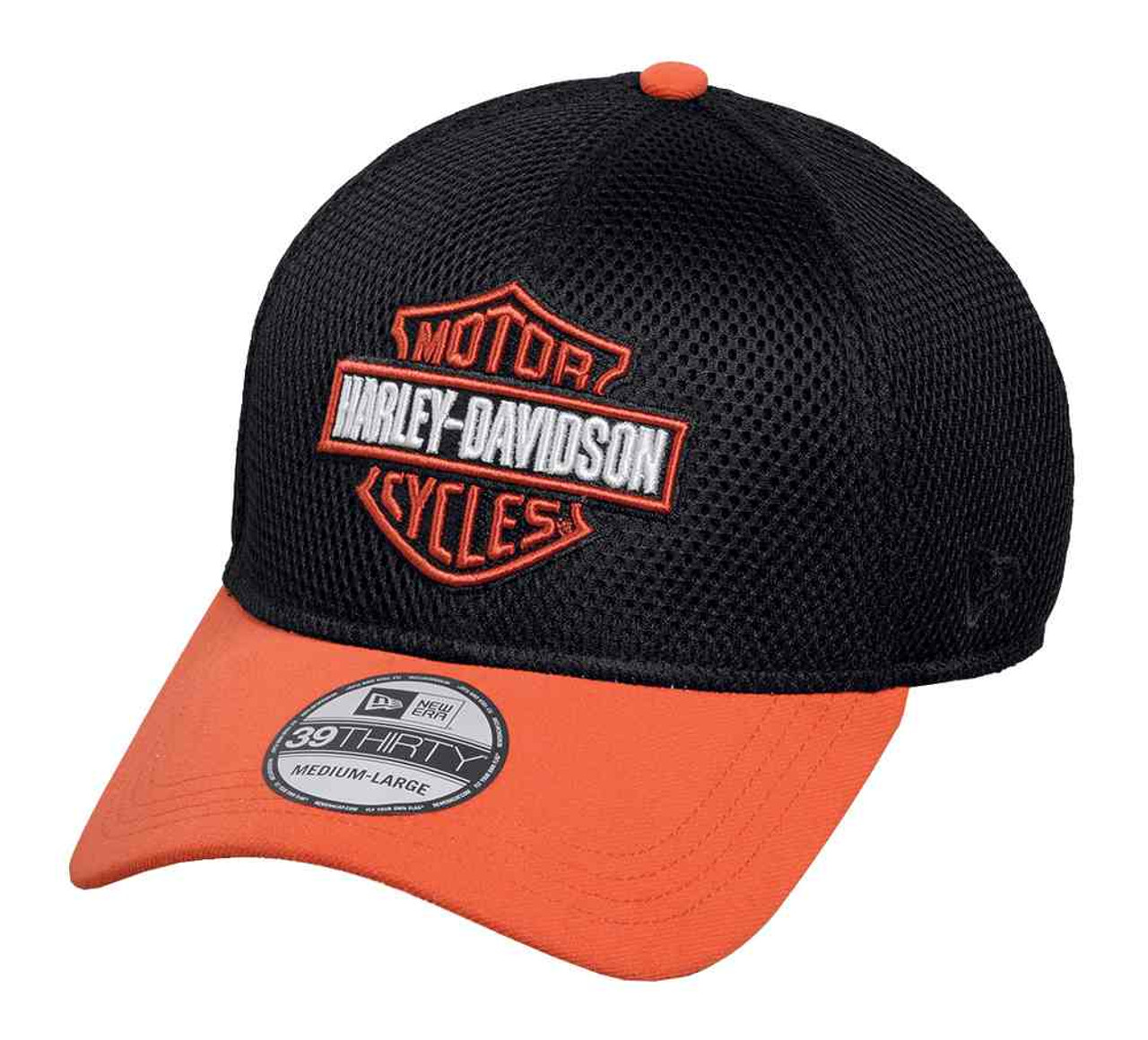 Harley-Davidson® Men's Colorblocked B&S 39THIRTY Baseball Cap, Black  99447-16VM