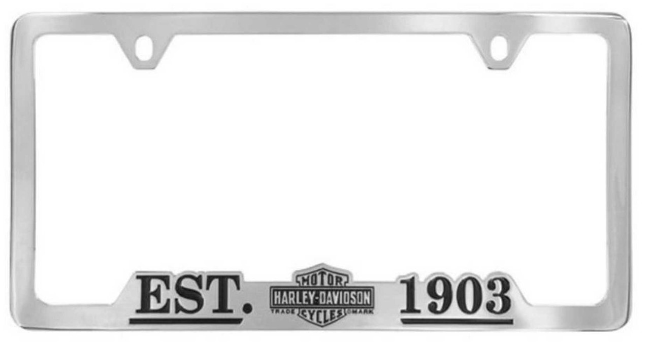 Harley Davidson 1903 Vintage Bar Shield License Plate Frame Chrome Hdlfc98 Wisconsin Harley Davidson