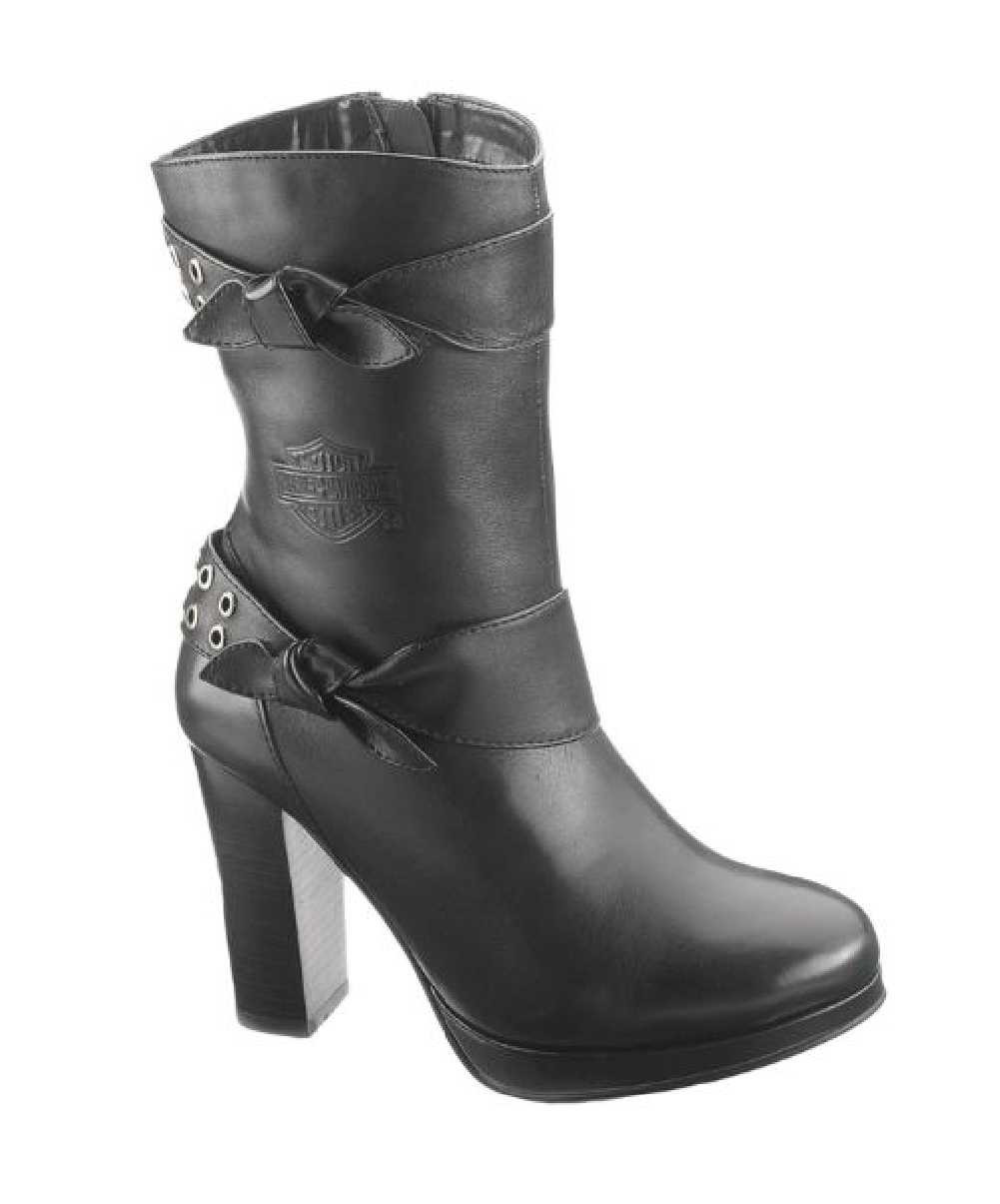 Harley-Davidson® Women's Estelle Black 7-Inch Boots, 4-Inch Heels