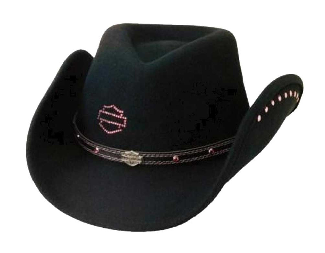 Harley-Davidson® Women's Rhinestone Bar & Shield Wool Cowboy