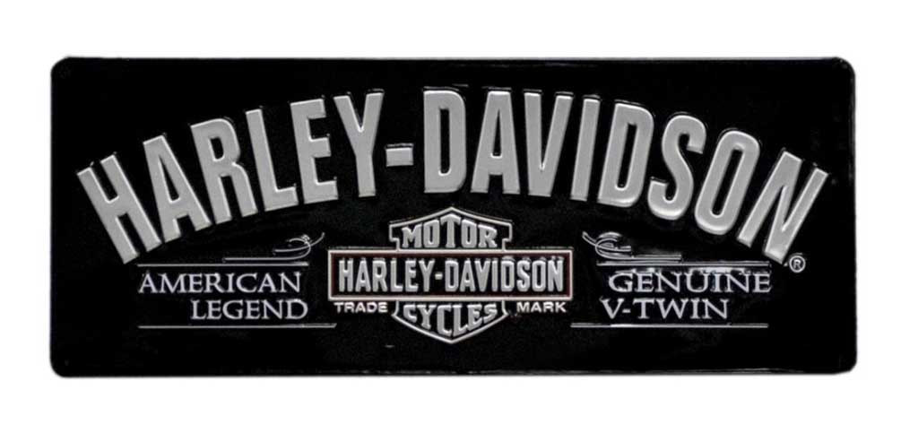 Harley-Davidson® V-Twin Bar & Shield Tin Sign 18 x 7-1/8 Black