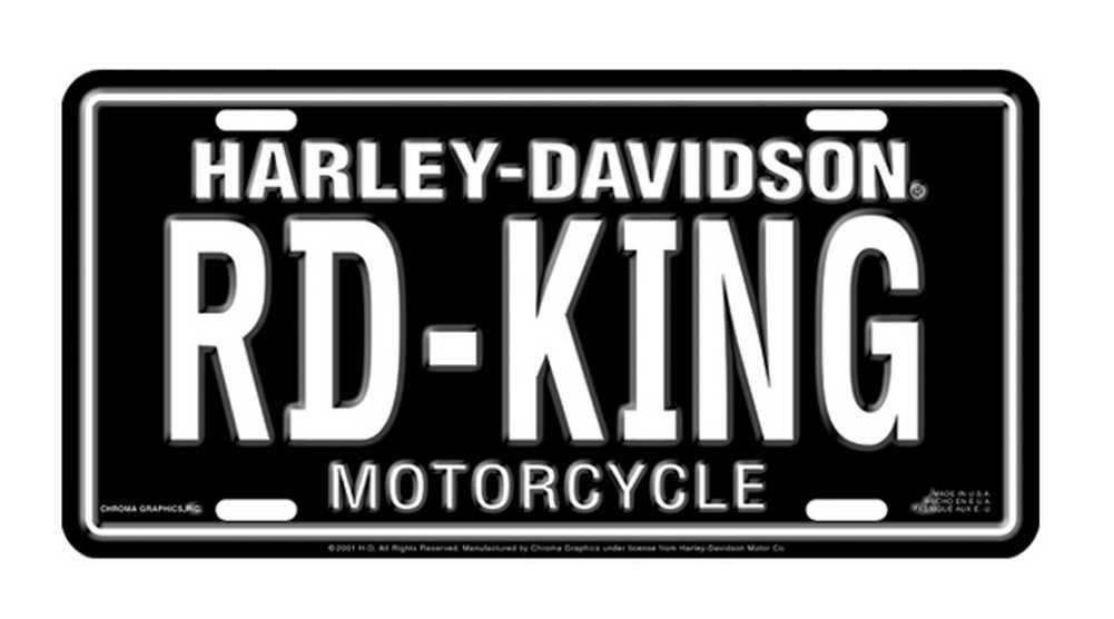 Harley-Davidson® RD-KING Auto Tag Stamped Metal Licenses Plate