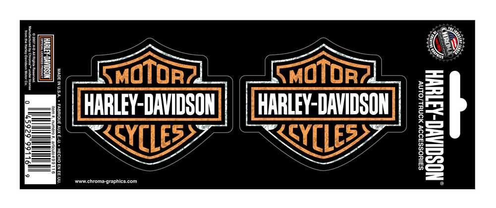 Harley-Davidson® Bar & Shield 2-Piece Holographic Decals, 3 x 2.5