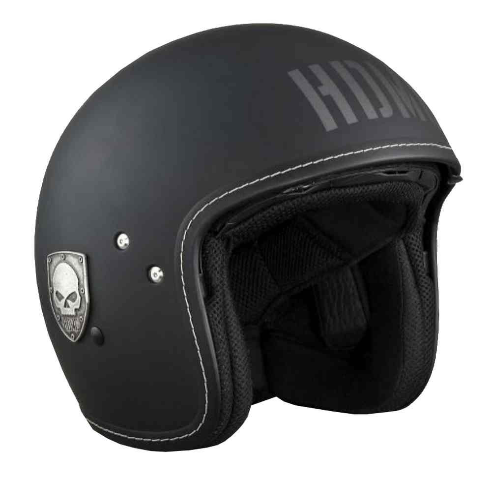Harley-Davidson Men's 3/4 Helmet, Blast Willie G Skull, Matte Black  97321-16VM