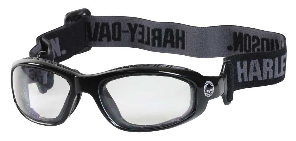 Harley-Davidson® Mens Glide Goggle, Adjustable Head Strap, Clear