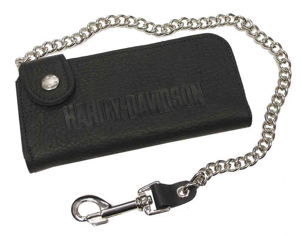 Harley-Davidson® Men's Bi-Fold Embossed H-D Biker Chain Wallet