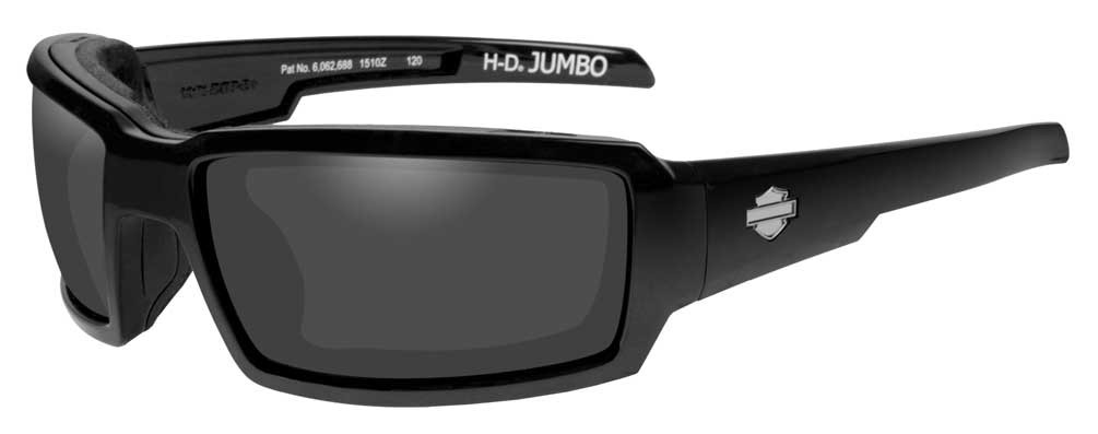 Harley-Davidson® Mens Jumbo Sunglasses, Smoke Gray Lens / Black