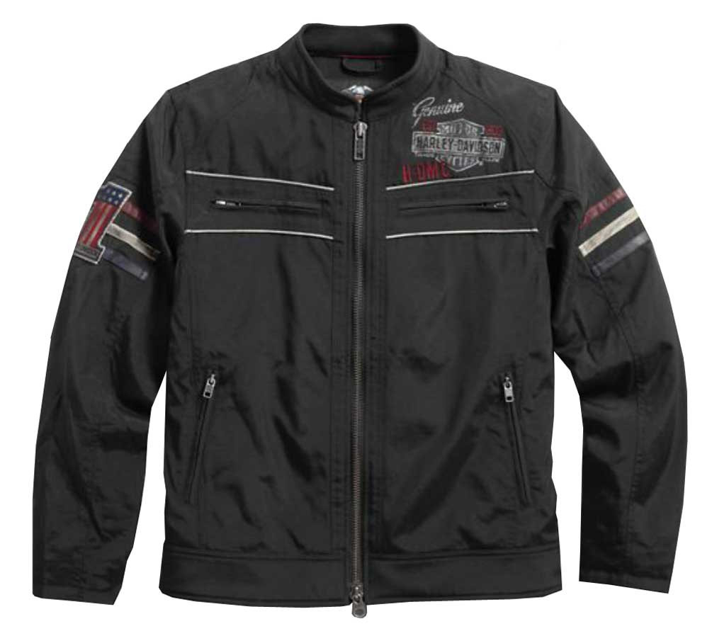 Harley-Davidson® Men's Colton Moto Casual Canvas Jacket, Black