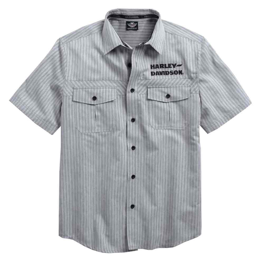 Harley-Davidson® Men's Wrinkle-Resistant Striped Short Sleeve