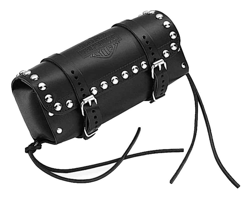 Harley-Davidson® Sissy Bar Bag, Studded Black Leather, Multi-Fit