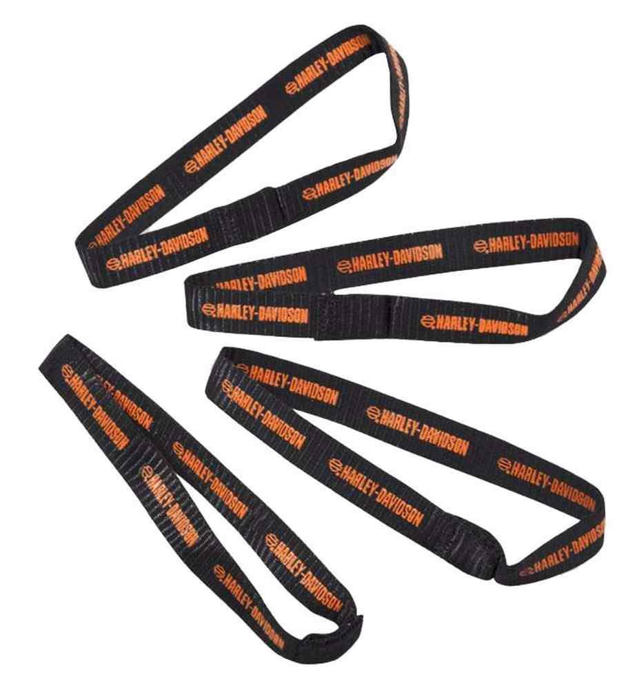 Harley-Davidson® Bungee Cord Soft-Hook Extensions, Set of 4, Black