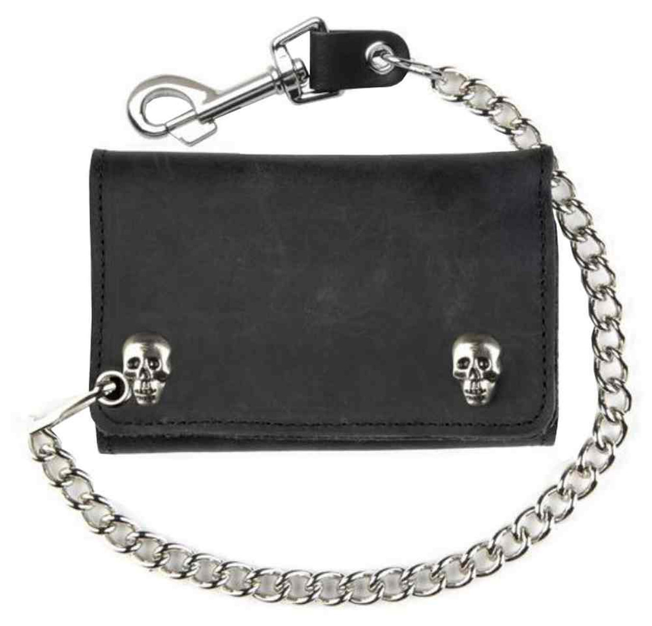 Men Men's Leather Wallet Chain C1 Sim ID Credit Card Holder Double  Zipper Coin