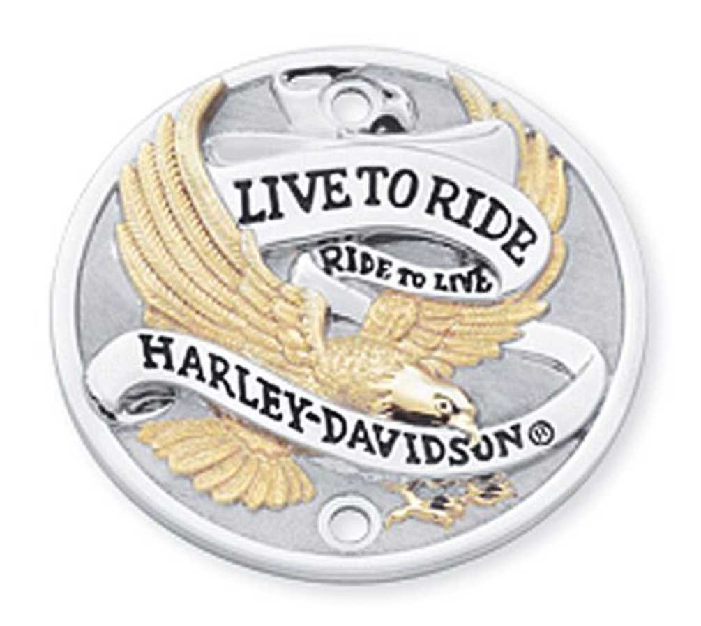 Harley-Davidson® Live to Ride Gold Timer Cover, Fits w/ Vertical