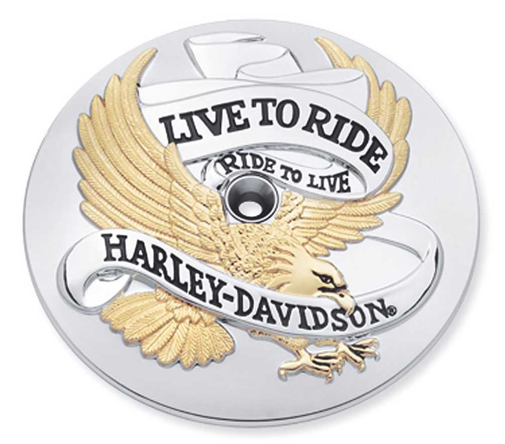Harley-Davidson® Live to Ride Gold Air Cleaner Trim,Evolution 1340