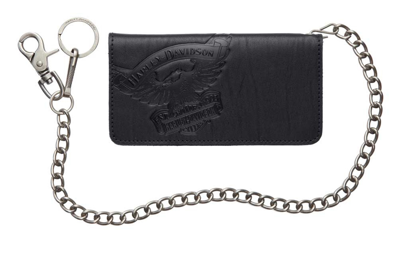 Harley-Davidson® Men's Embossed Eagle Biker Chain Leather