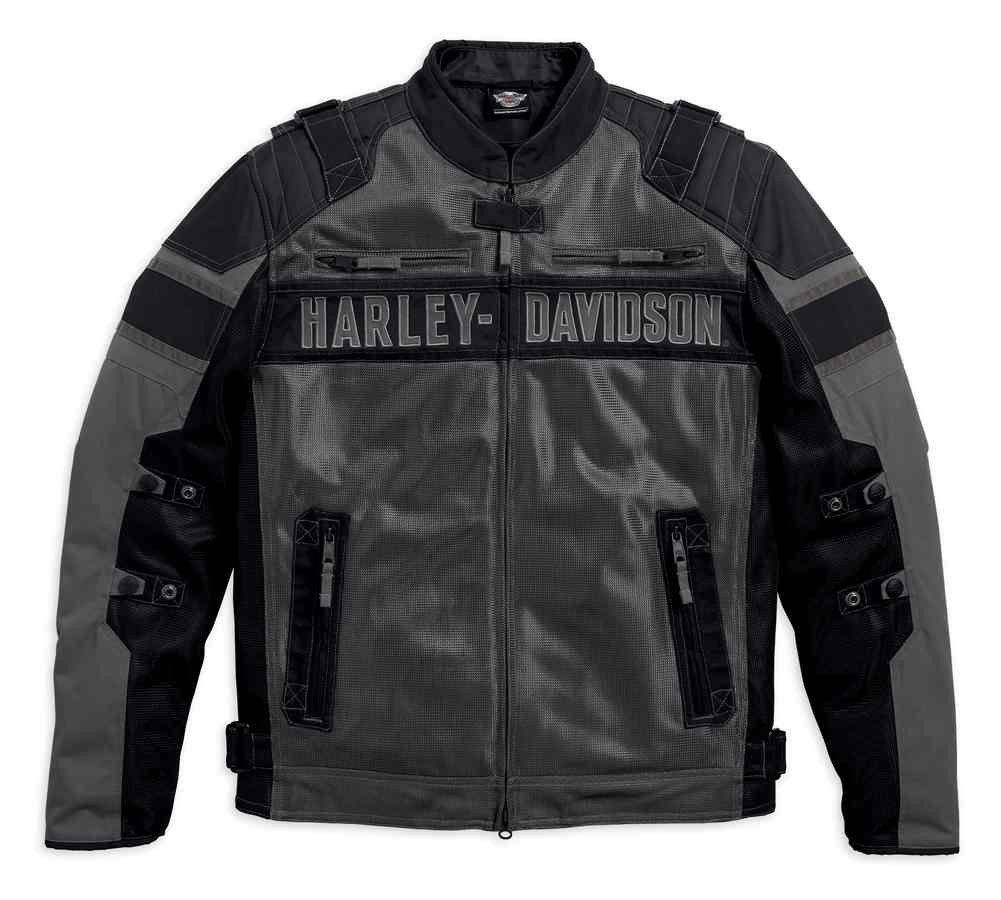 Harley-Davidson® Men's Codec Textile & Mesh Riding Jacket, Black