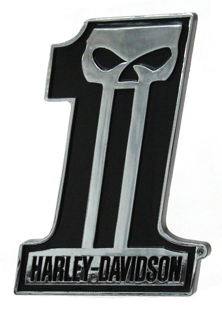 Harley-Davidson® #1 Skull Dark Custom Chrome Injection Molded