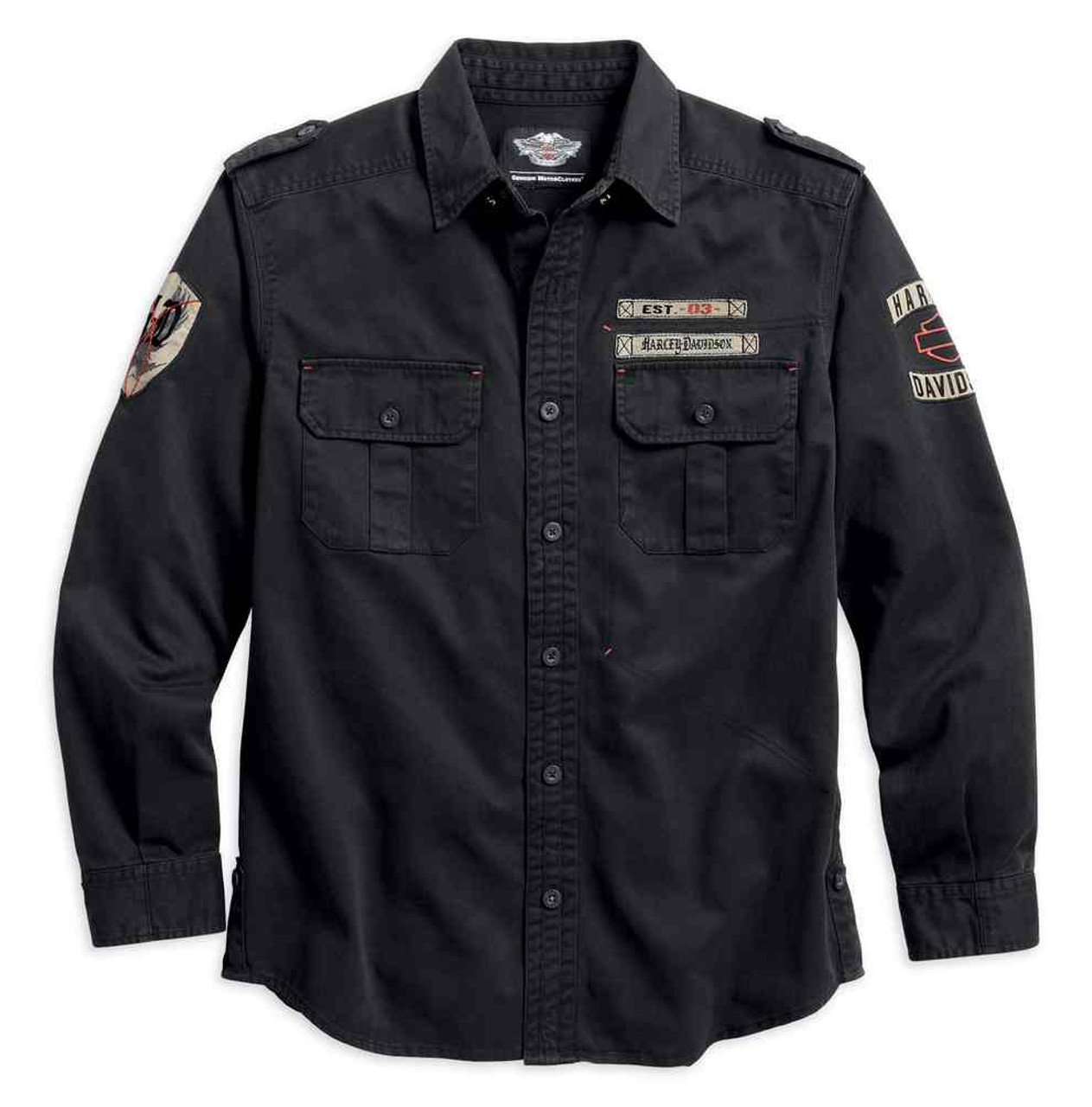 Harley-Davidson® Men's Heavyweight Canvas Long Sleeve Shirt