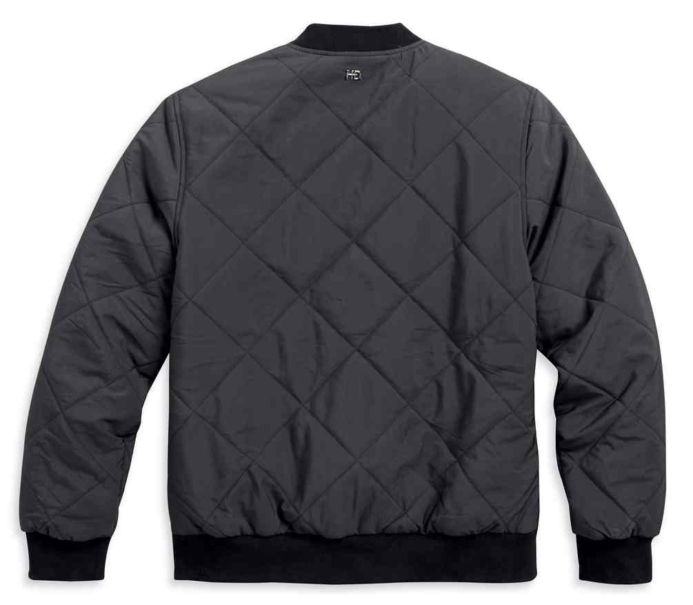 HarleyDavidson® Men's Quilted Nylon Bomber Casual Jacket, Black 97403