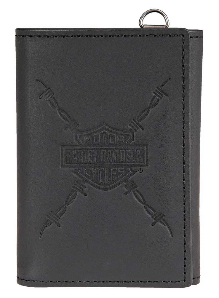 Harley-Davidson® Men's Danger Zone Tri-Fold Genuine Leather Wallet