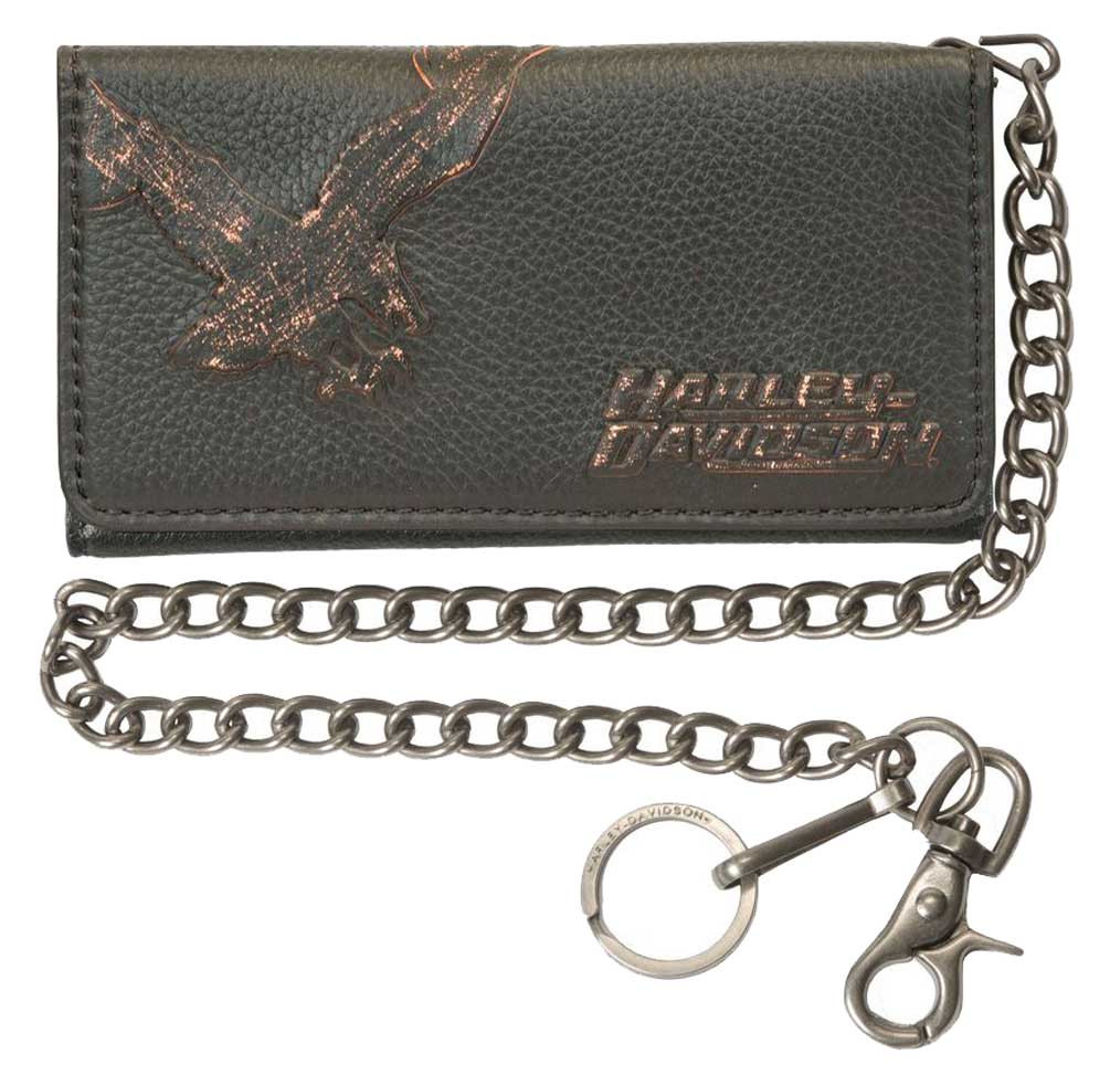 Harley-Davidson® Mens Vintage Eagle TriFold Biker Tall Leather