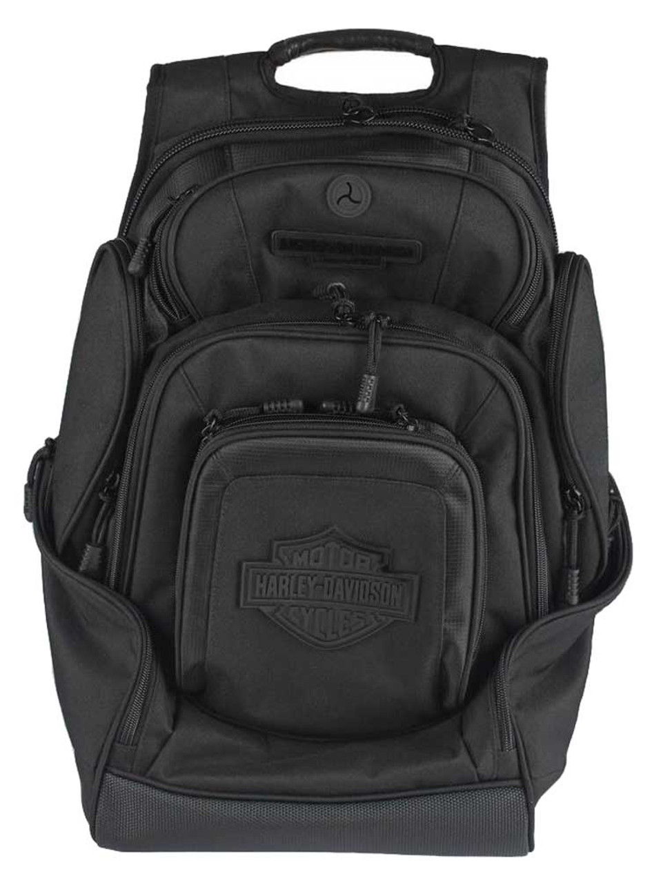 Harley-Davidson® Women's Silky Tonal Camouflage Pattern Backpack - Black