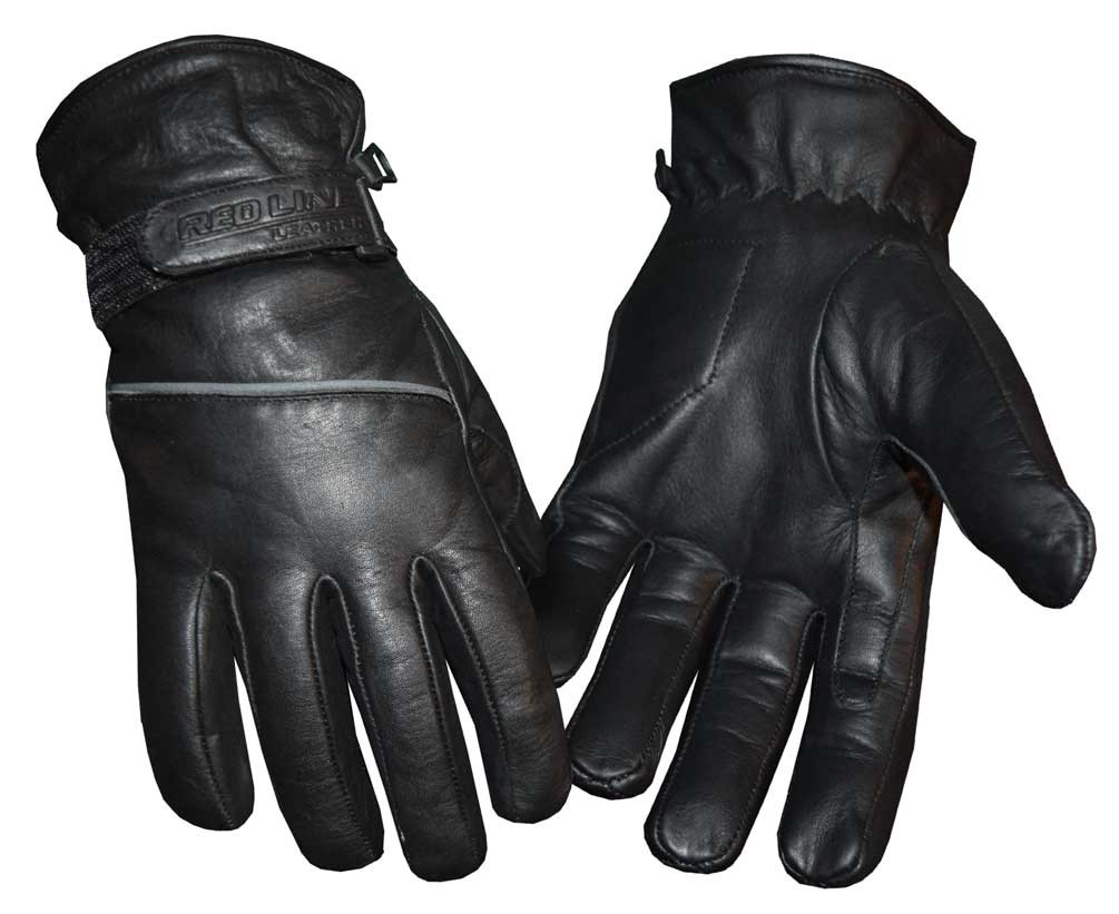 thinsulate black leather gloves