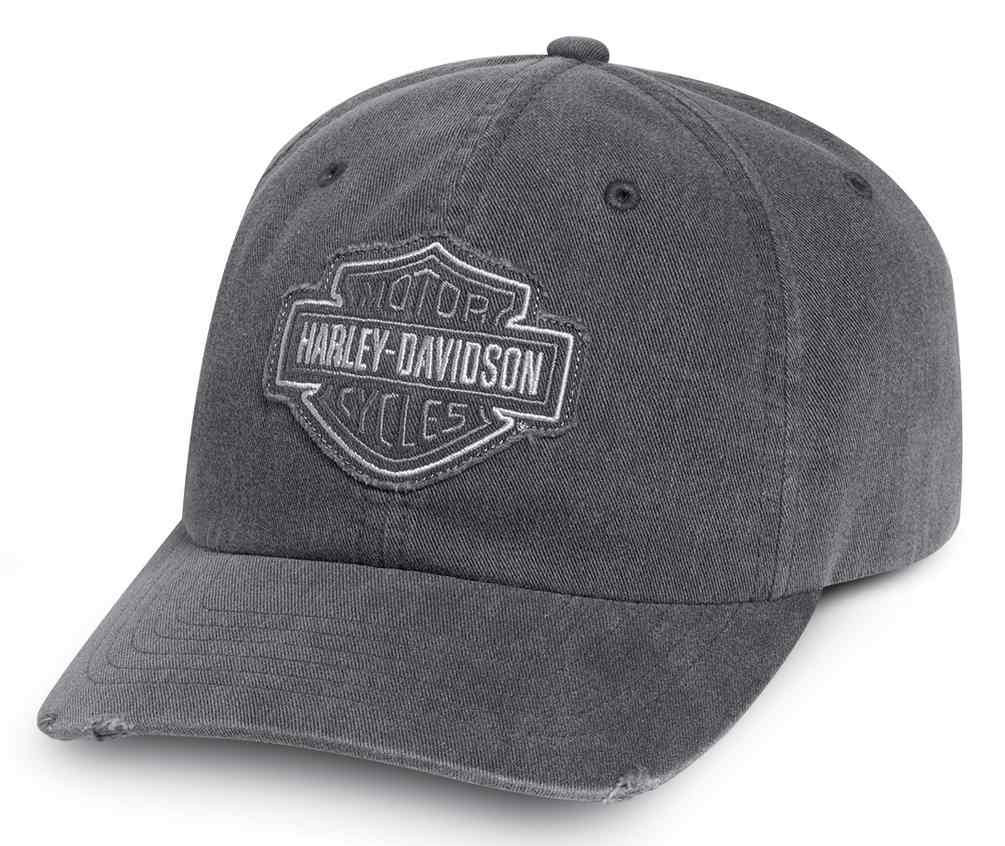 Harley-Davidson Men's Frayed Tonal B\u0026S Logo Baseball Cap, Gray 99414-16VM