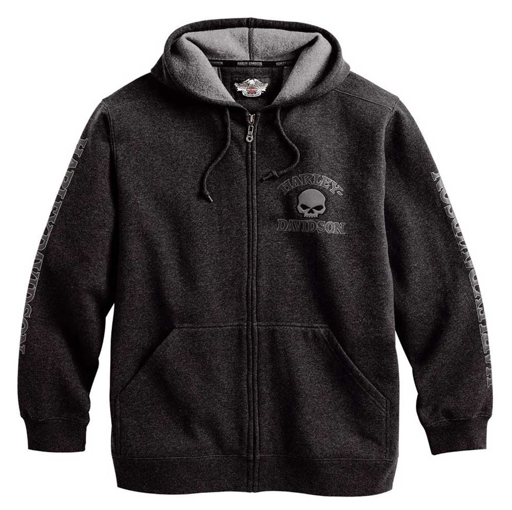 Harley-Davidson® Men's Willie G Skull Zippered Hooded Sweatshirt