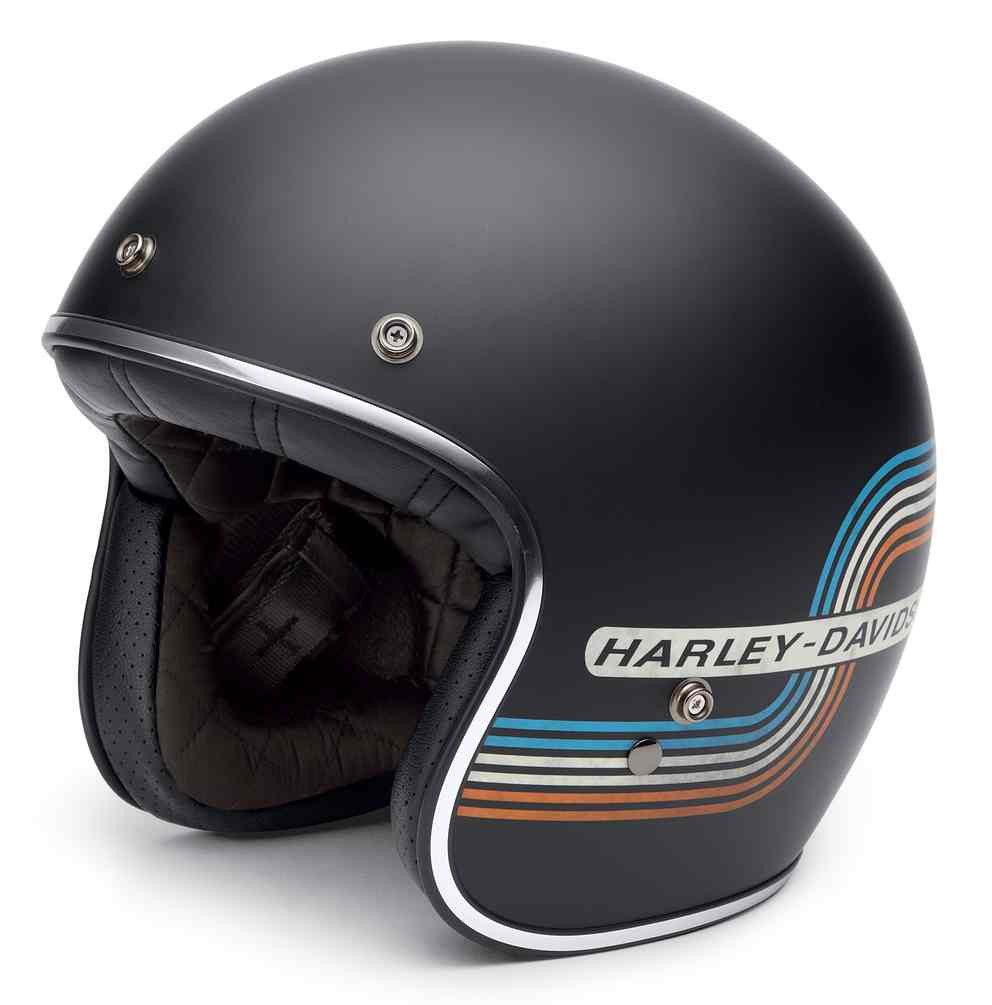 Harley-Davidson® Men's Black Label Retro Tank Stripe 3/4 Helmet