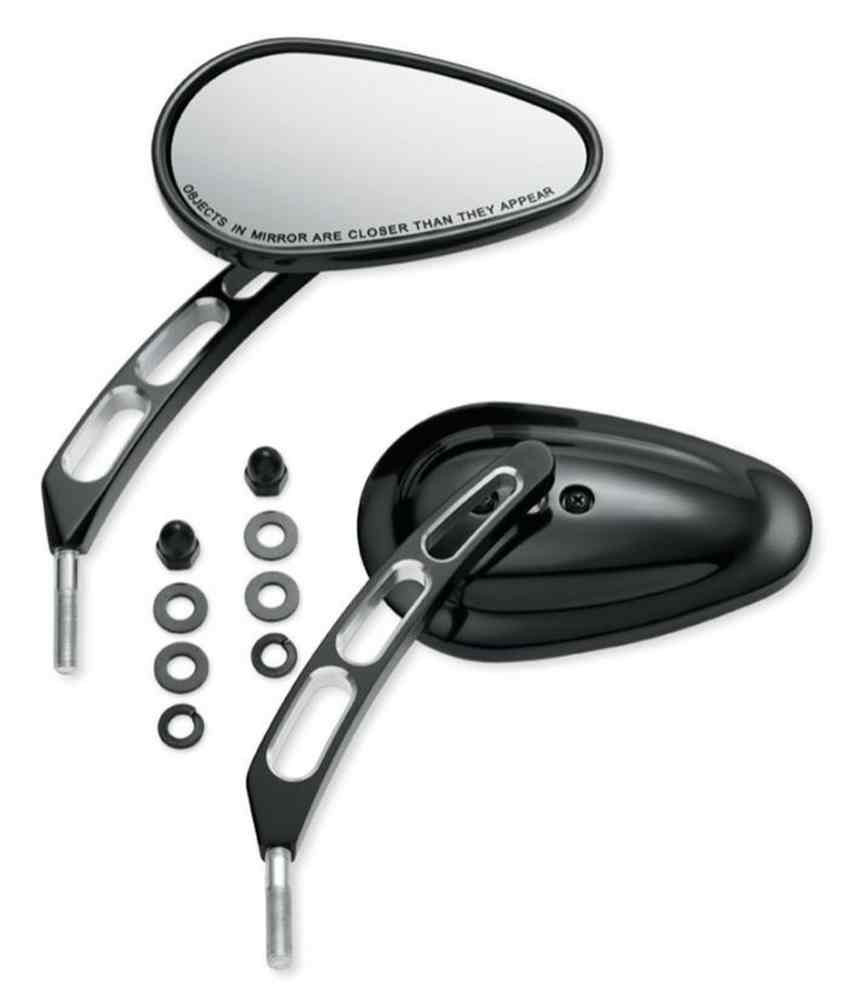 Edge Cut Billet Style Mirrors 　ハーレー　ミラー Harley-Davidson® Edge Cut Stem Mirrors, Multi-Fit Item 92441-10