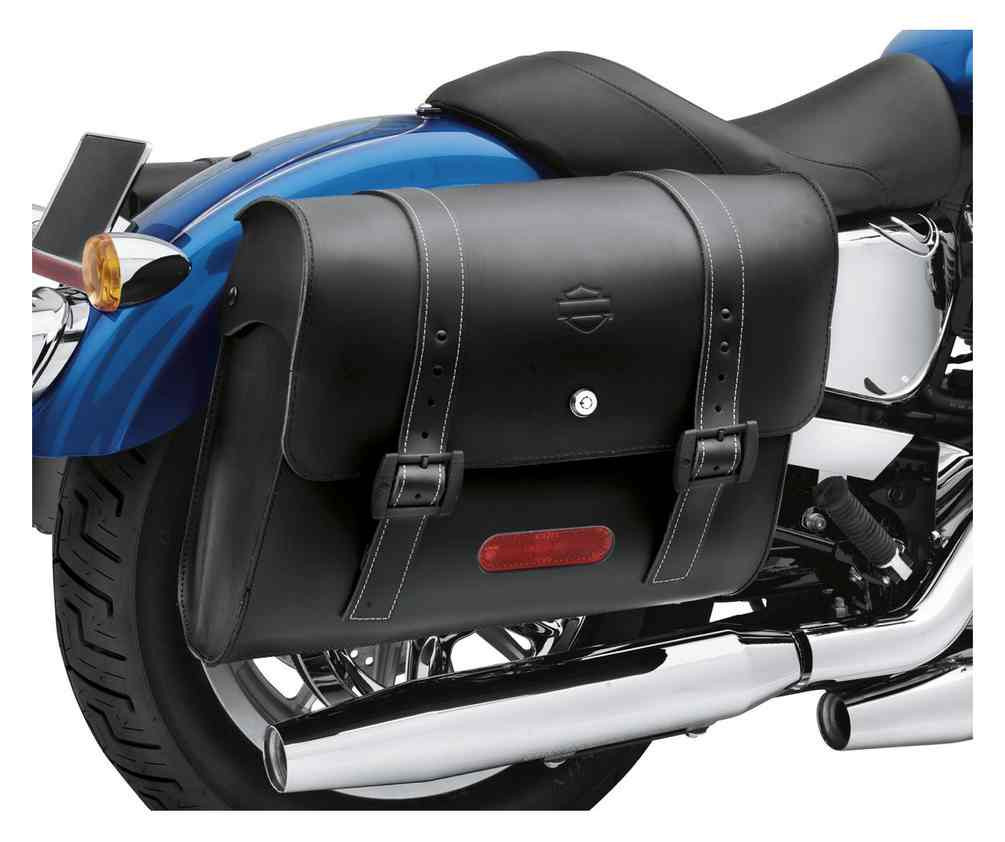 Harley-Davidson® Detachables Locking Leather Saddlebags, Black