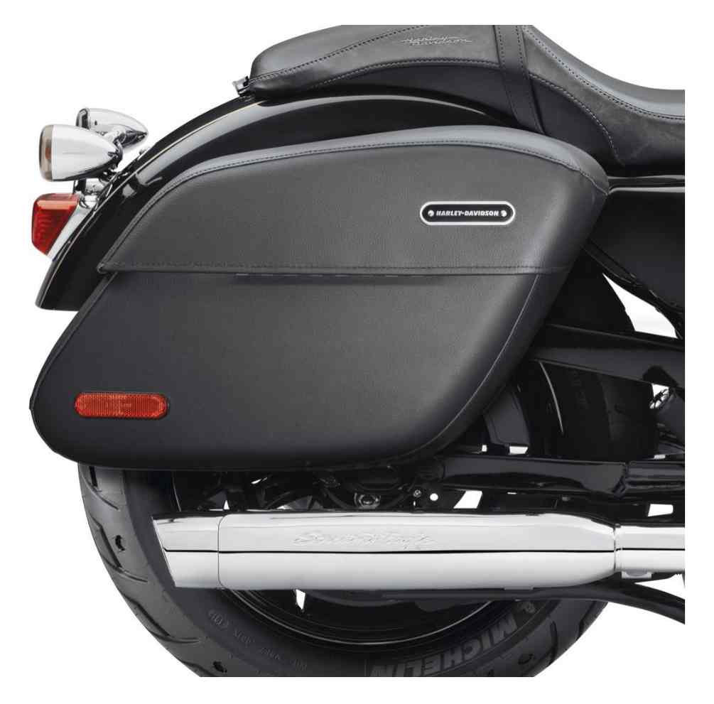 Harley-Davidson® Rigid Leather Locking Saddlebags, Fits XL Models