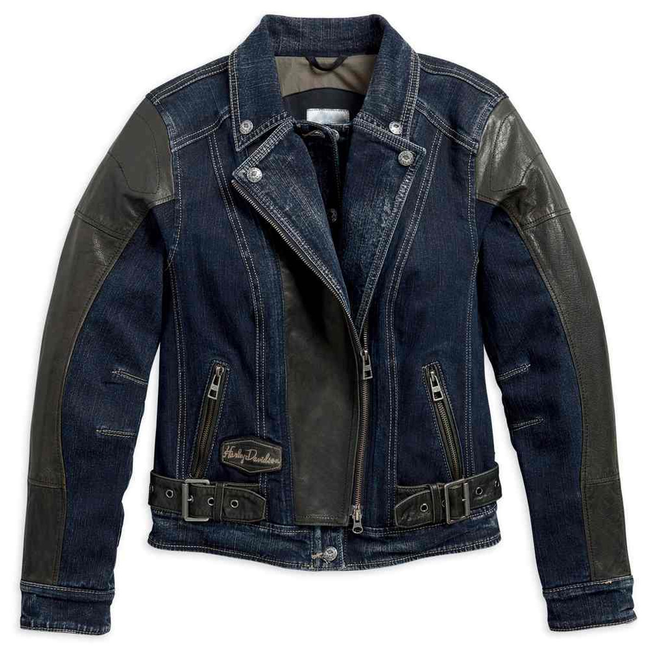 Harley-Davidson® Women's Vix Denim & Leather Riding Biker