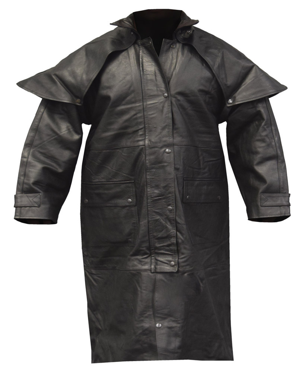Redline Men's Classic Duster Premium Leather w/ Zip-Out Liner, Black M ...