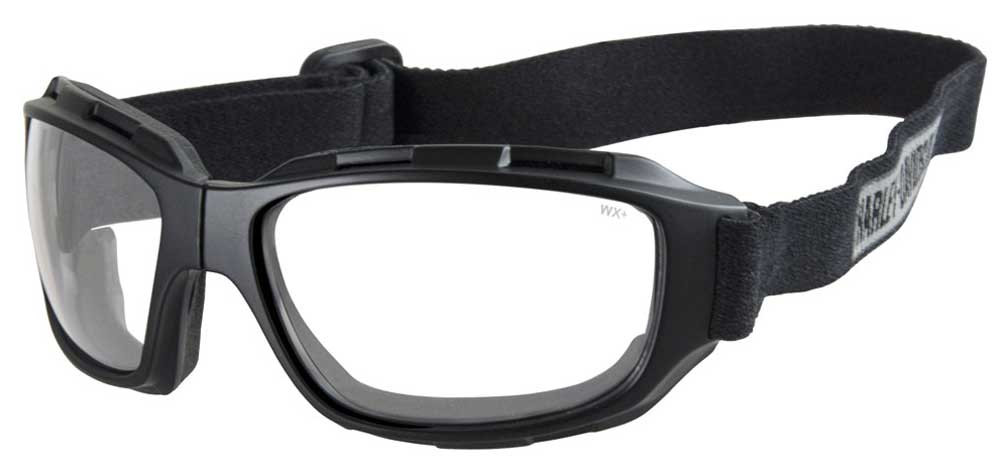 Harley-Davidson® Men's Bend Clear Lens Goggles, Collapsible Black