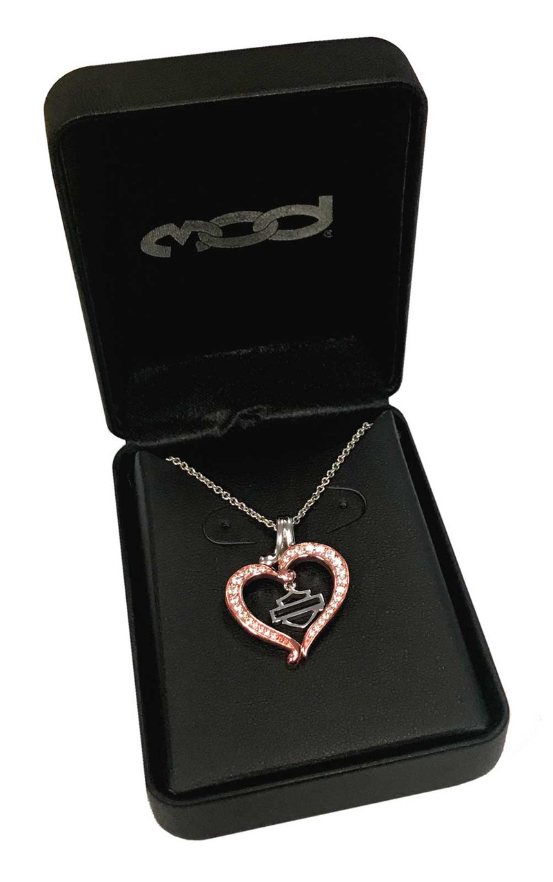 Harley davidson heart necklace clearance