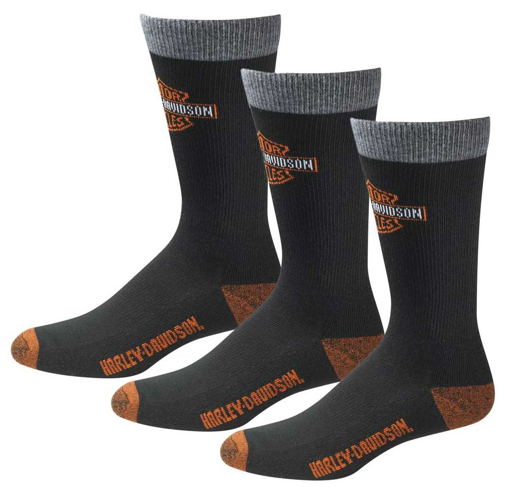 Harley-Davidson® Men's UltraDri 3 Pack Poly Blend Riding Socks