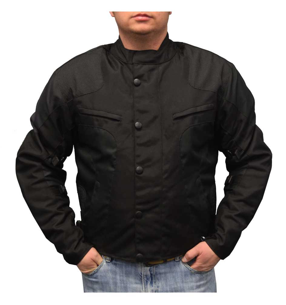 Redline Men's Water-proof Armored Racing Motorcycle Jacket, Black M-4300, Size: Medium