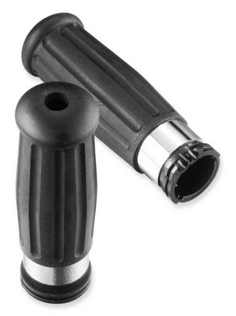 Harley-Davidson® Nostalgic Molded Rubber Hand Grips - Black Finish