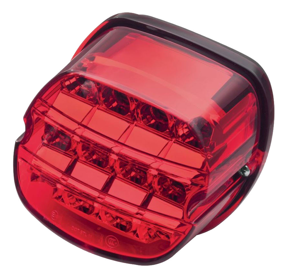 Harley-Davidson® Layback LED Tail Lamp, Red Lens, Fits Road King