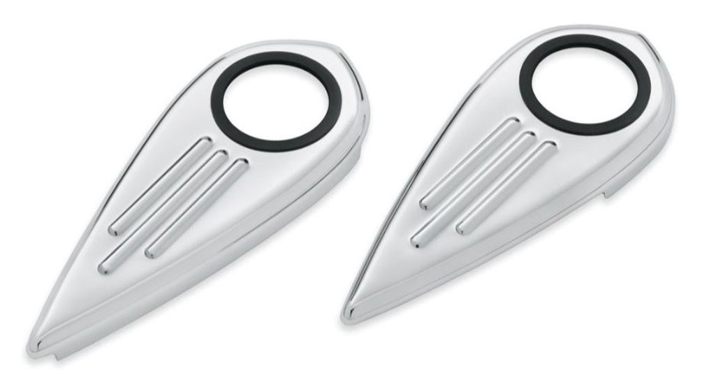 Harley-Davidson® Teardrop Front Fork Rocker Cover Kit - Chrome