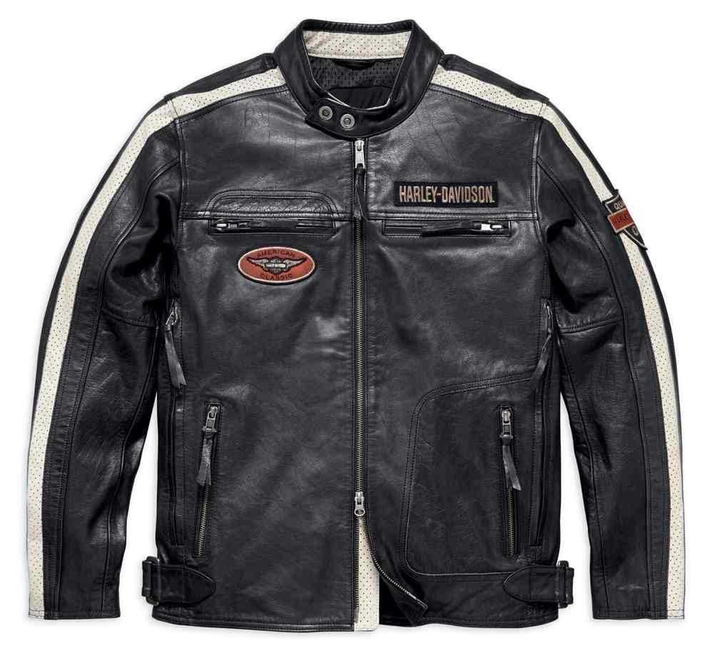 Harley-Davidson® Men's Command Mid-Weight Leather Jacket, Black