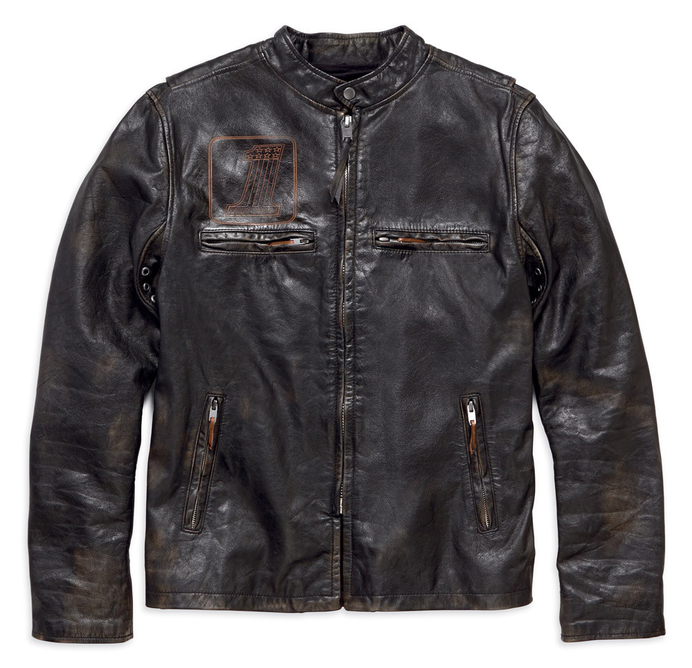 Harley-Davidson® Men's Speed Distressed Slim Fit Leather Jacket