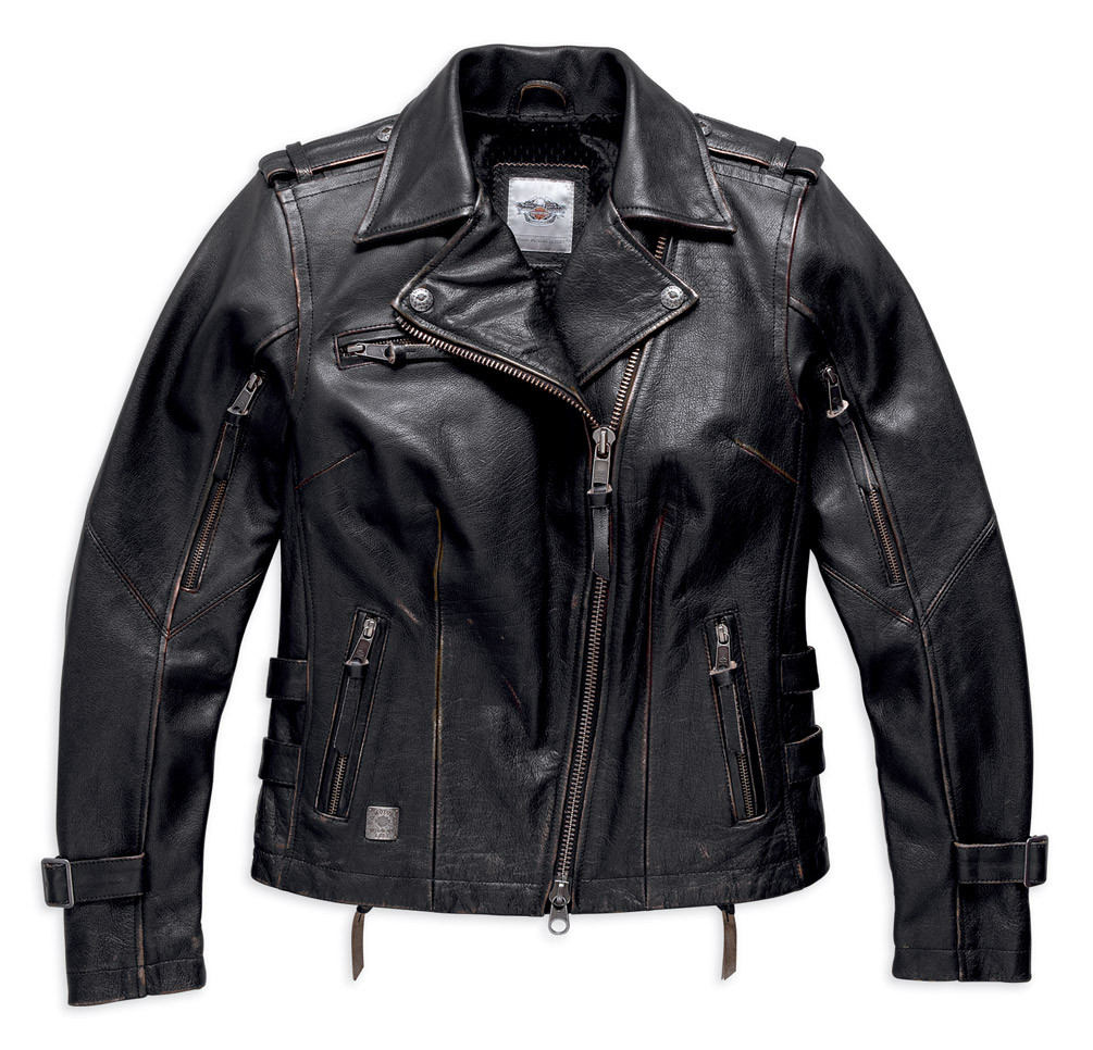 Harley-Davidson® Women's Priscella Leather Biker Jacket, Black