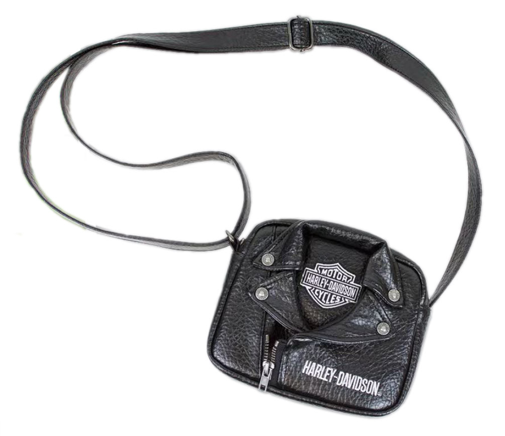 Harley-Davidson® Little Girls' PU Biker Jacket Style Crossbody Bag
