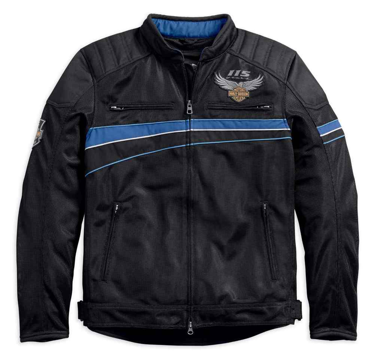 HARLEY-DAVIDSON サマーメッシュジャケット 黒 Harley-Davidson® Men's H-D #1 Shield Riding Mesh Jacket